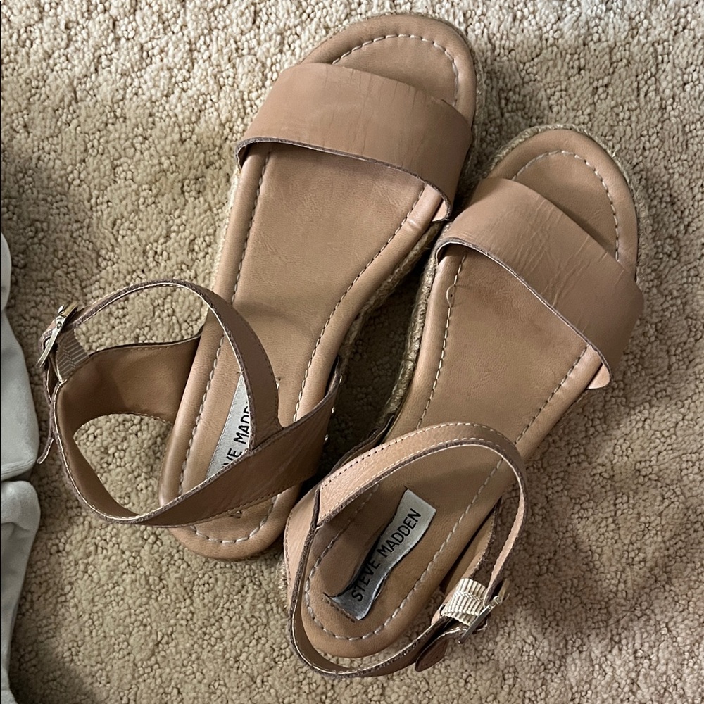 Steve Madden Brown Ankle Strap Sandals